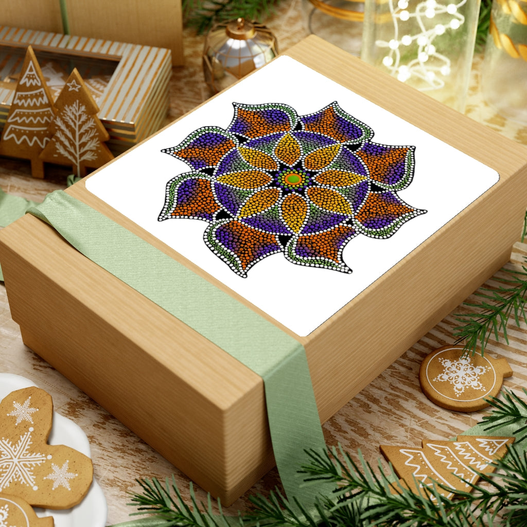 Orange Flower Kiss Cut Sticker