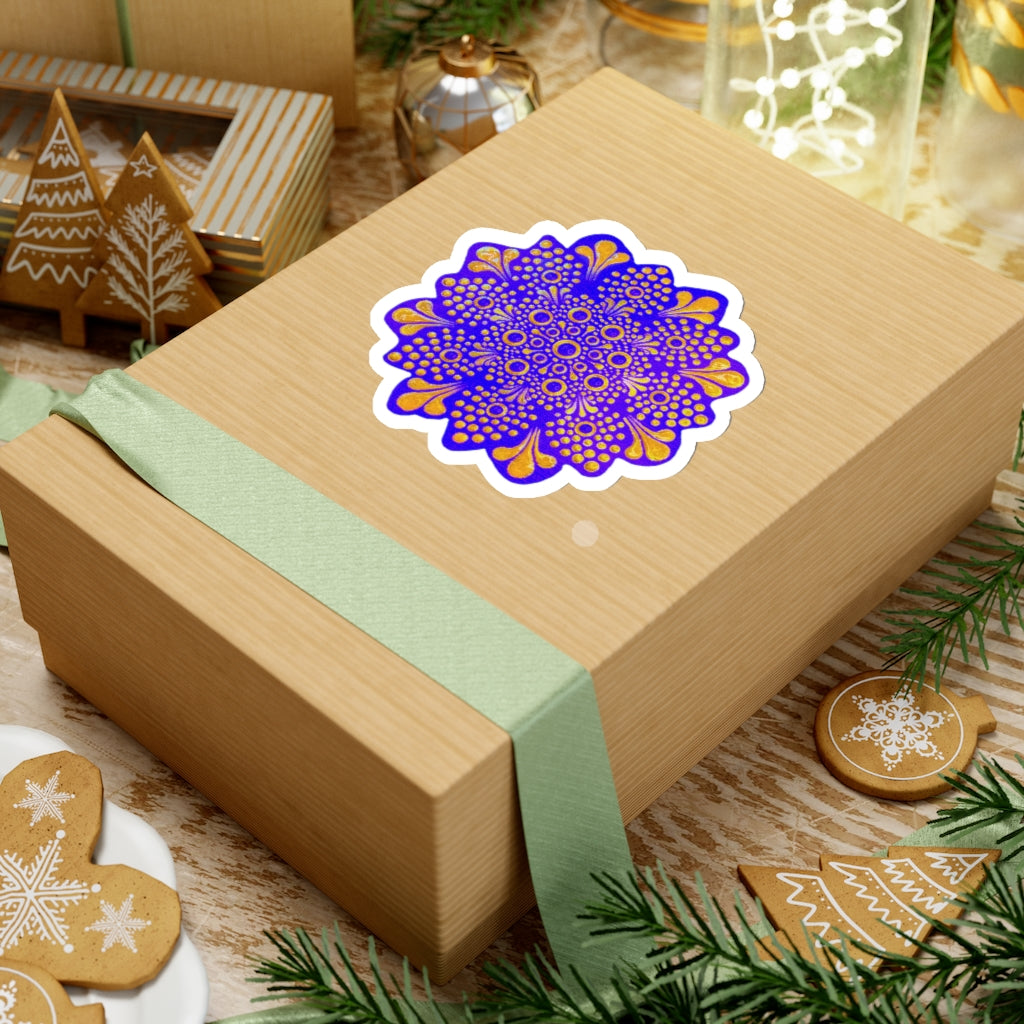 Purple and Gold Sticker