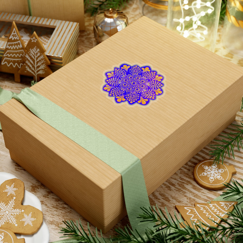 Purple and Gold Sticker