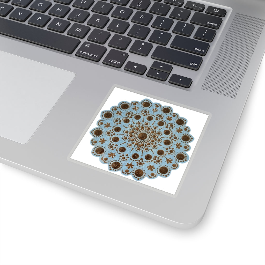 Blue metallic Kiss Cut Sticker