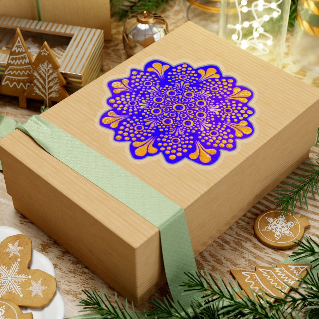 Purple and Gold Sticker