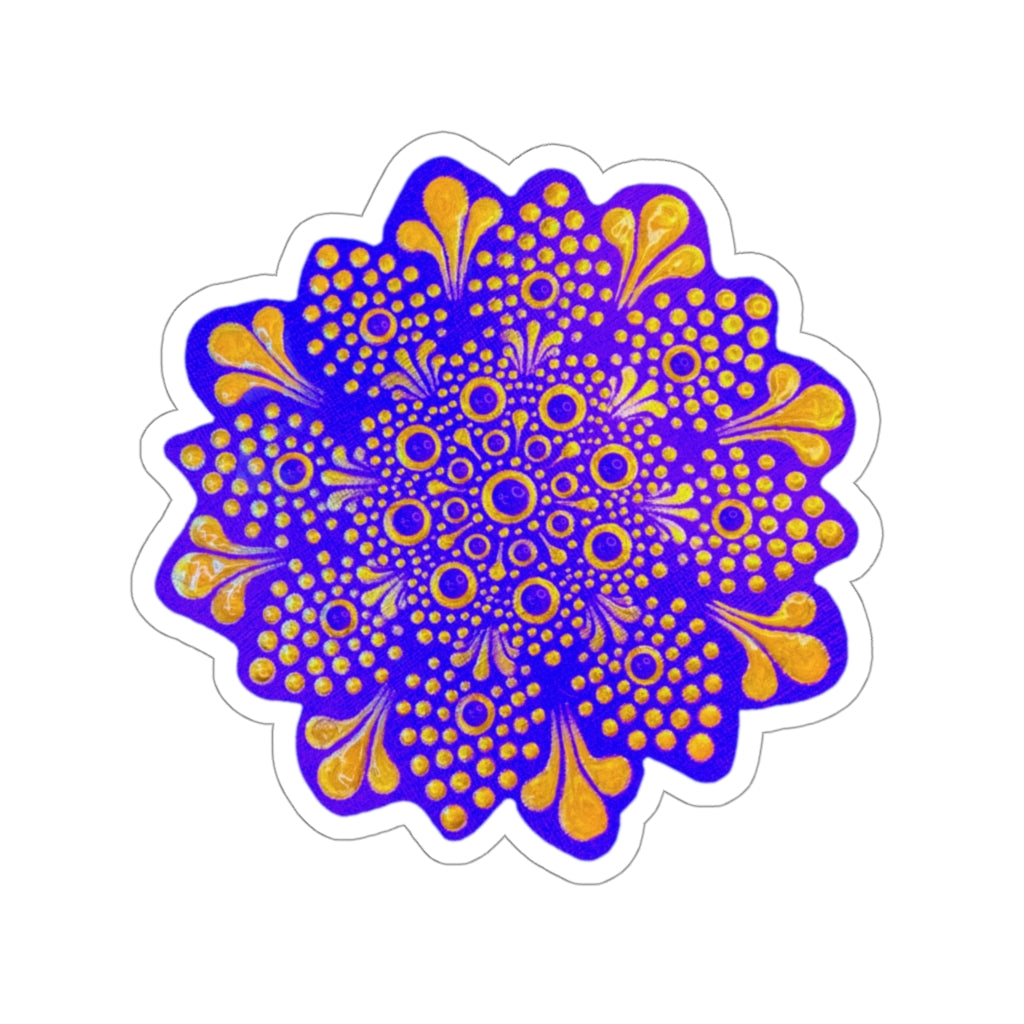 Purple and Gold Sticker