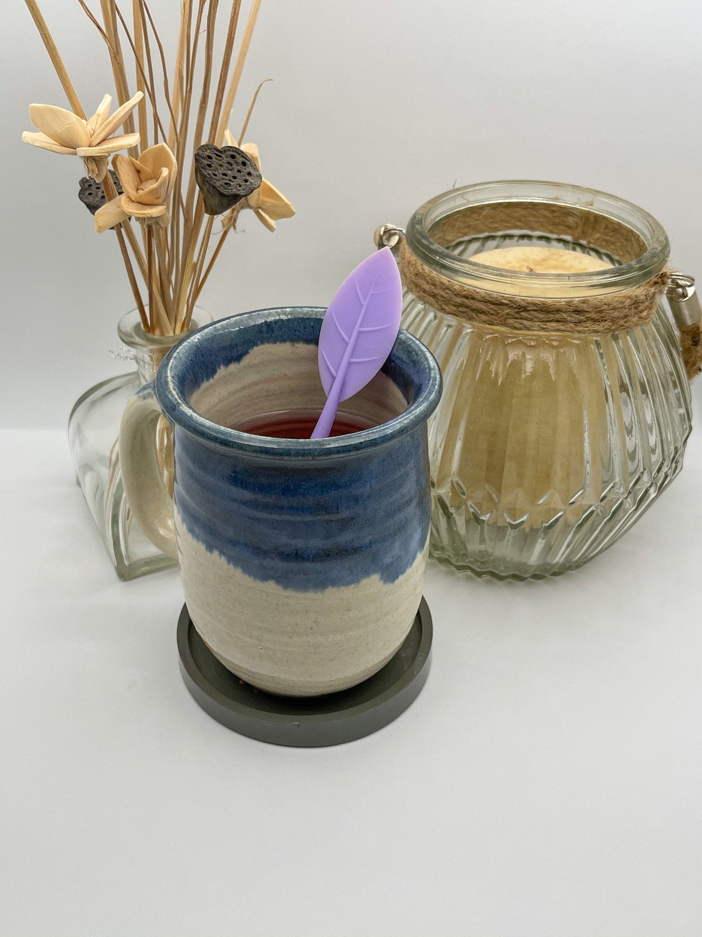 Handcrafted Set of 4 Grey Coasters