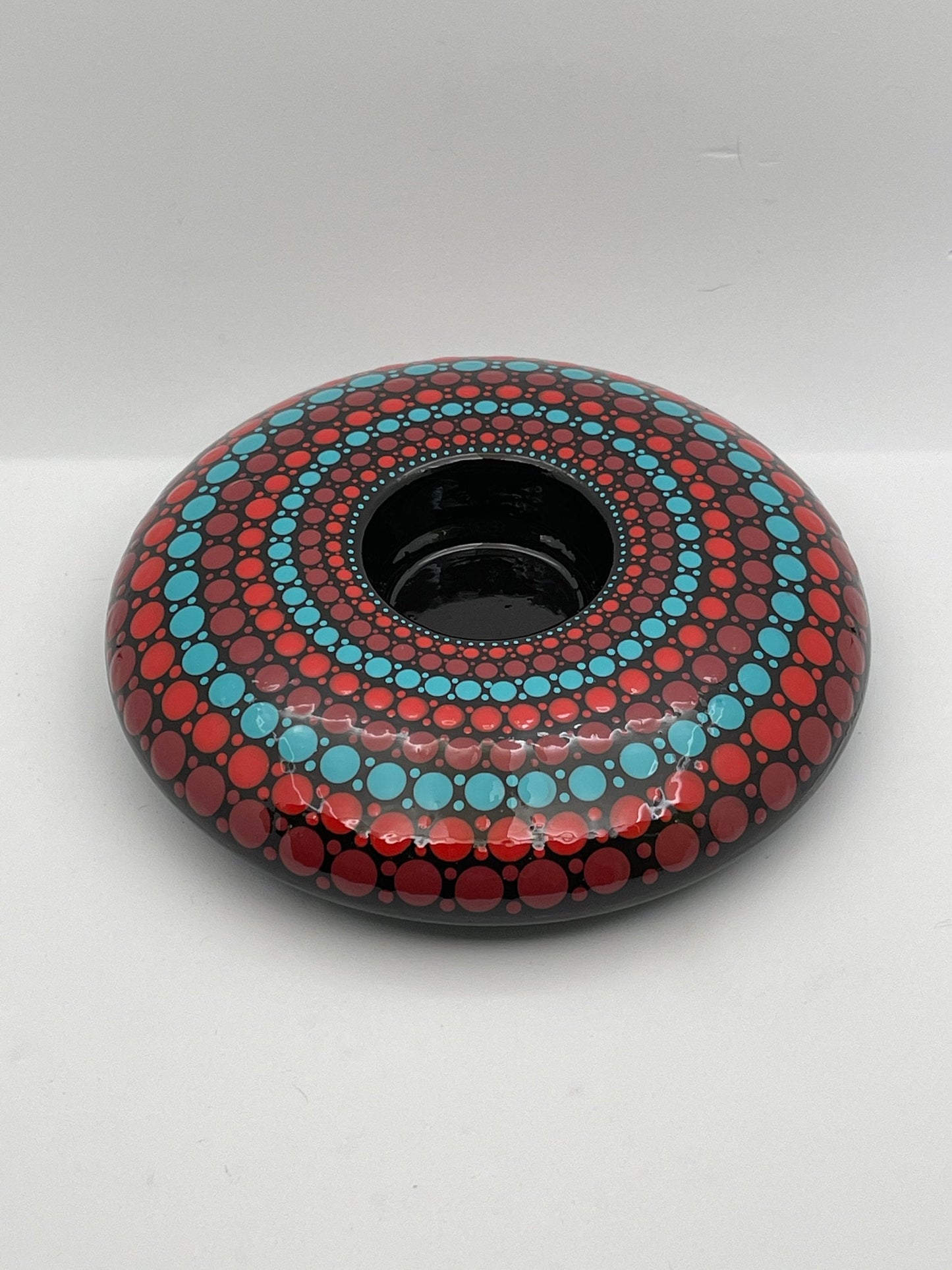 Coral and Teal Large Tealight
