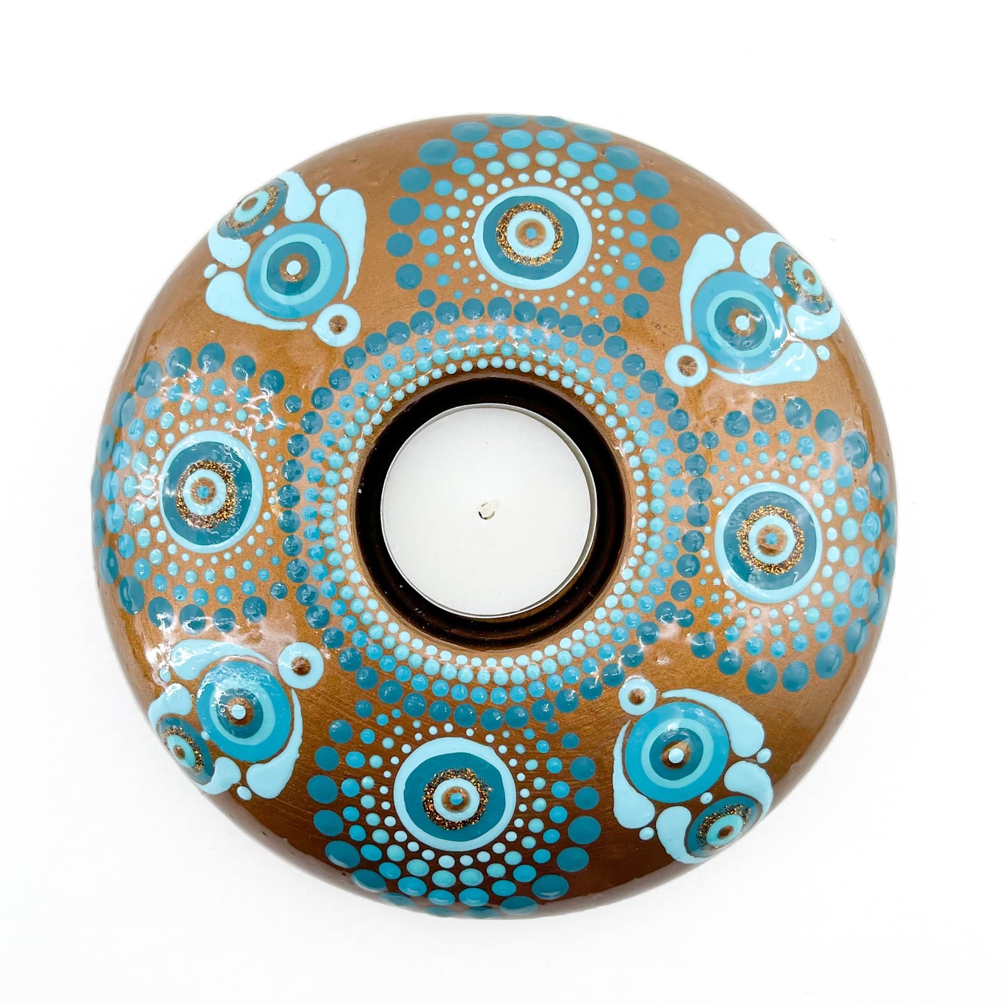 Bronze and Turquoise Tea light