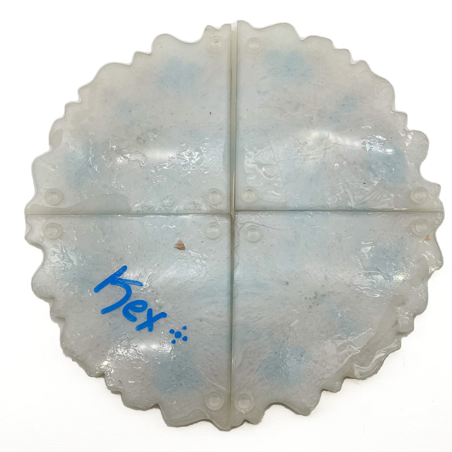 Handmade White Pearl and Coaster Set