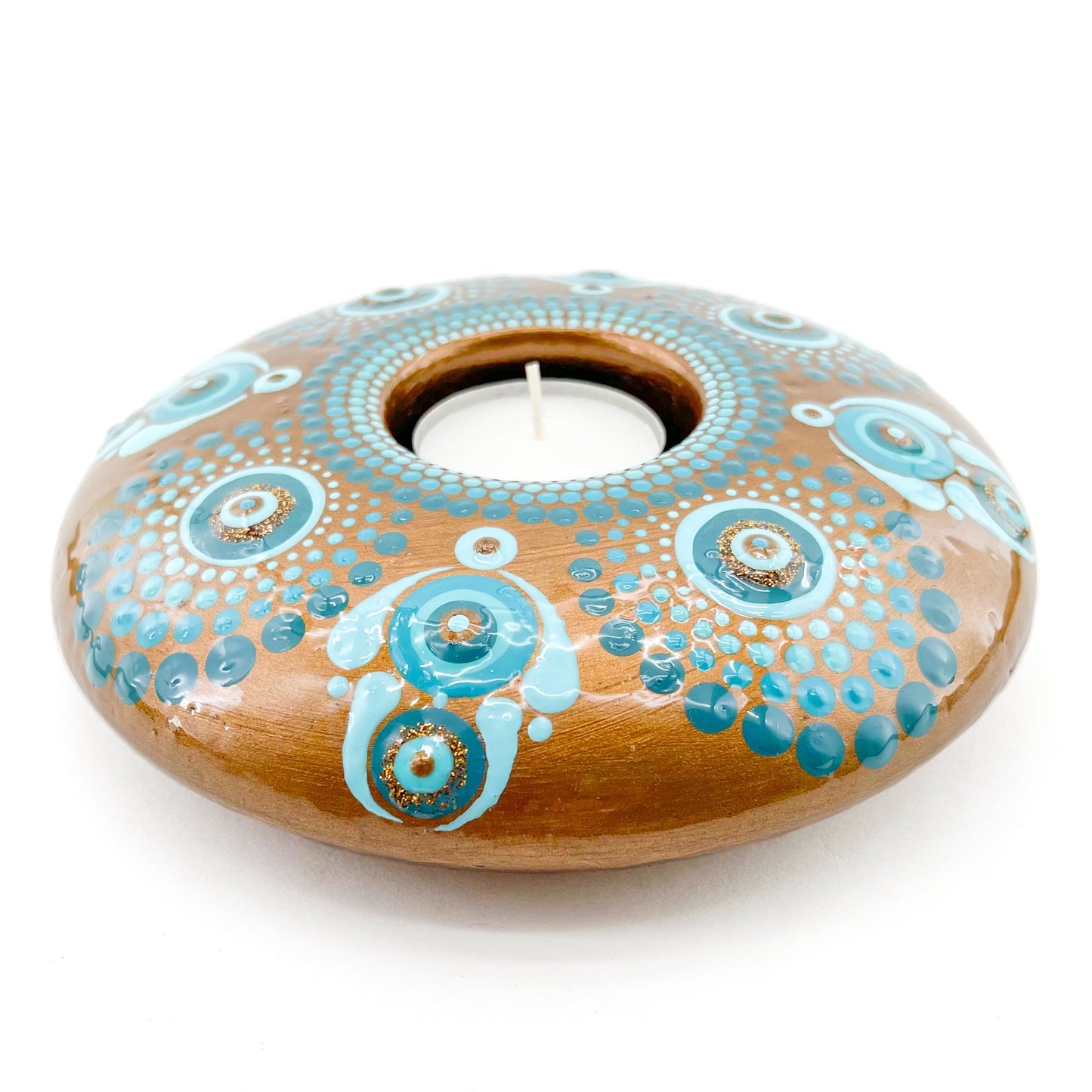 Bronze and Turquoise Tea light