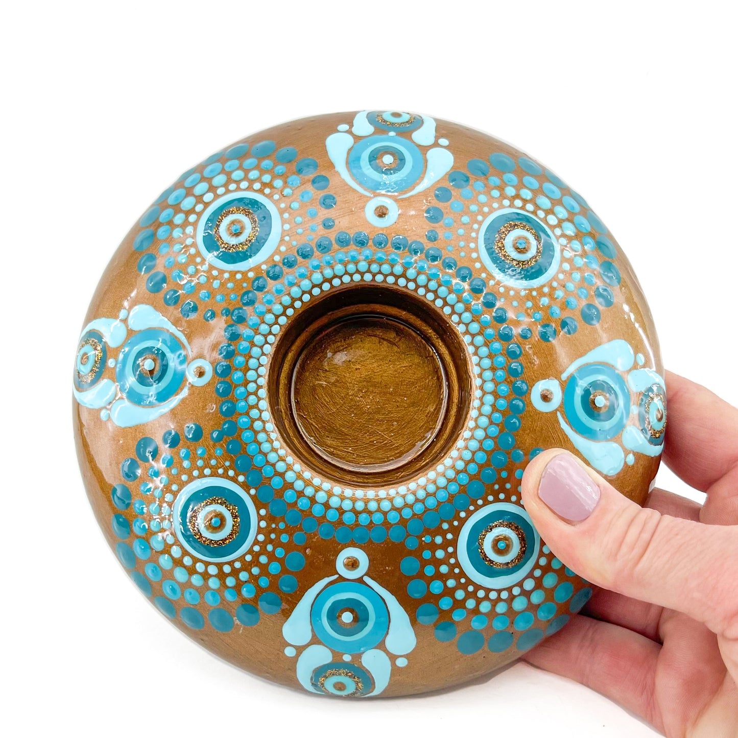 Bronze and Turquoise Tea light