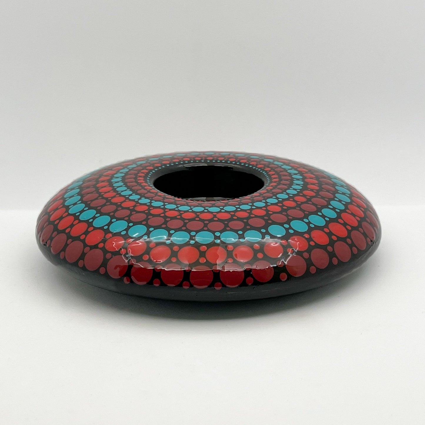 Coral and Teal Large Tealight