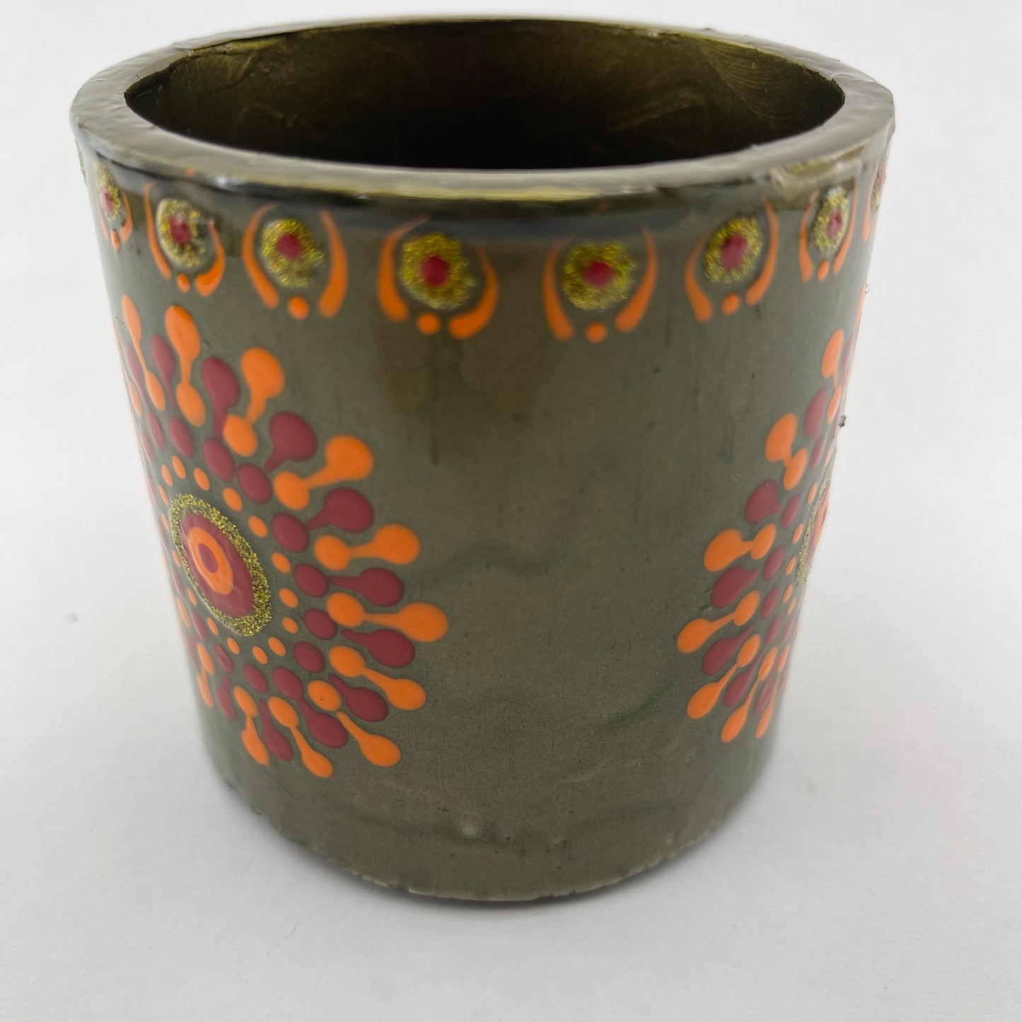 Handmade Sunburst Plant Pot